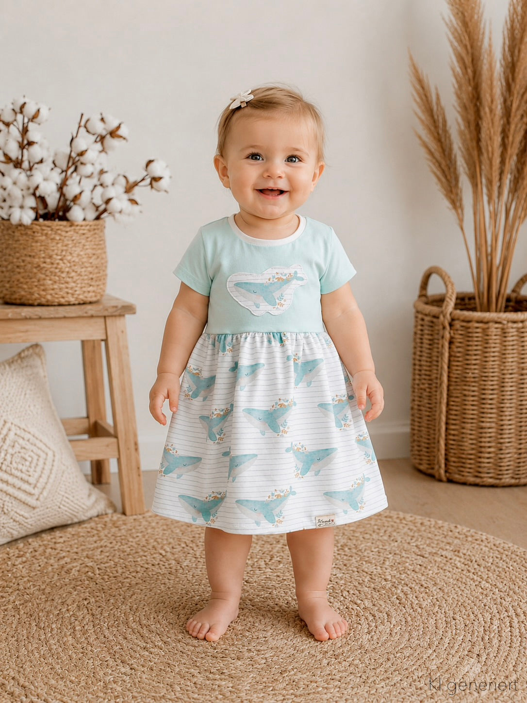 02 |  KLEID |  Mädchen Kleid Wal | Bio | Größe 86