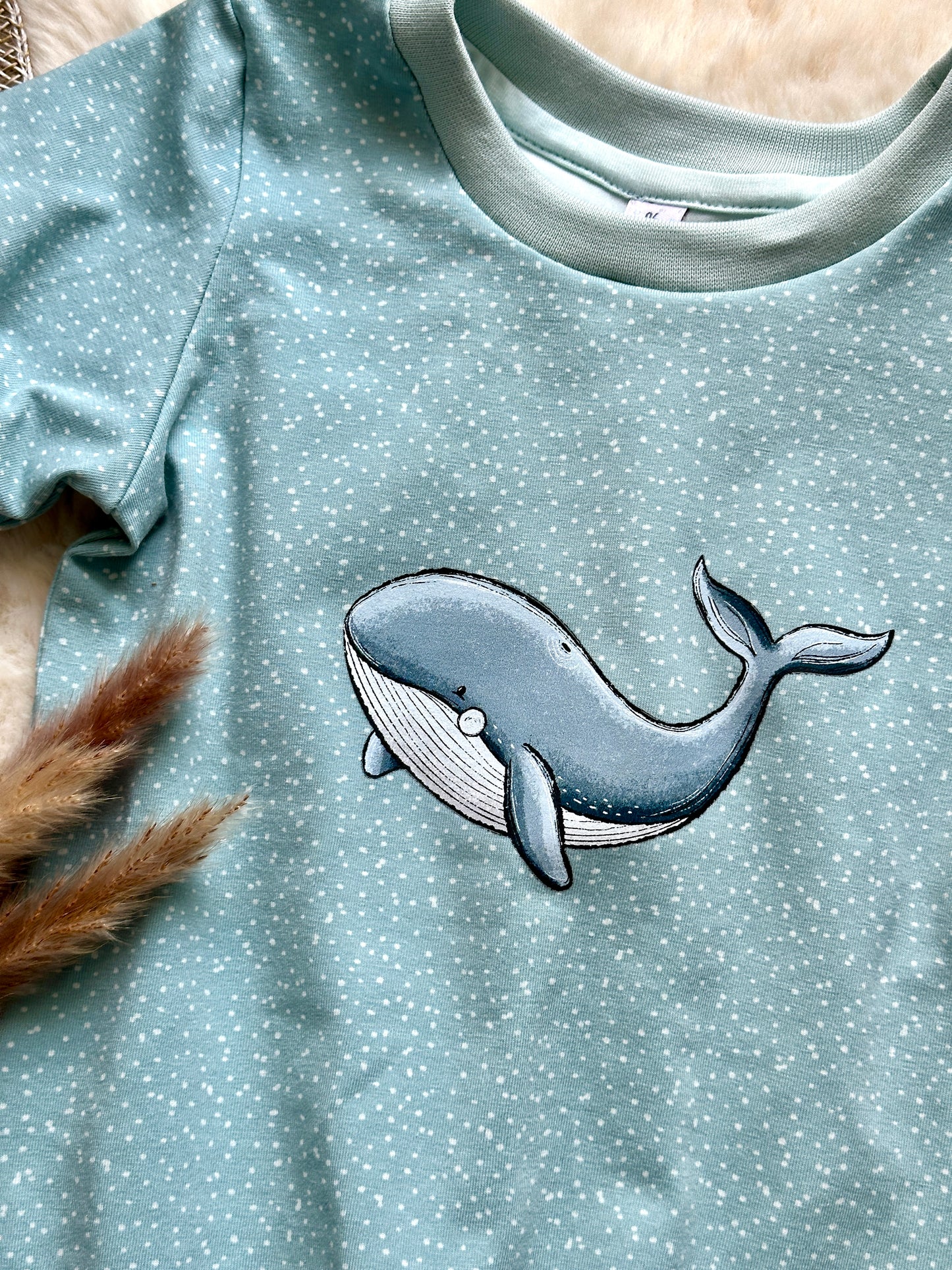 01 | SET | Sommer-Set Pumphose & Shirt Whale World | Bio | Größe 86
