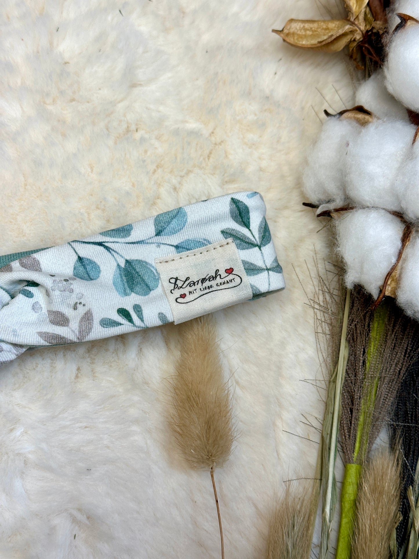 Haarband Blätter KU 46-50 aus Bio Baumwolle