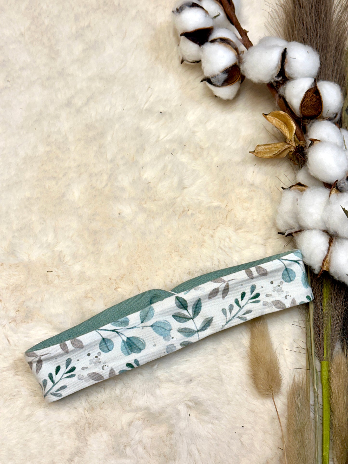 Haarband Blätter KU 46-50 aus Bio Baumwolle