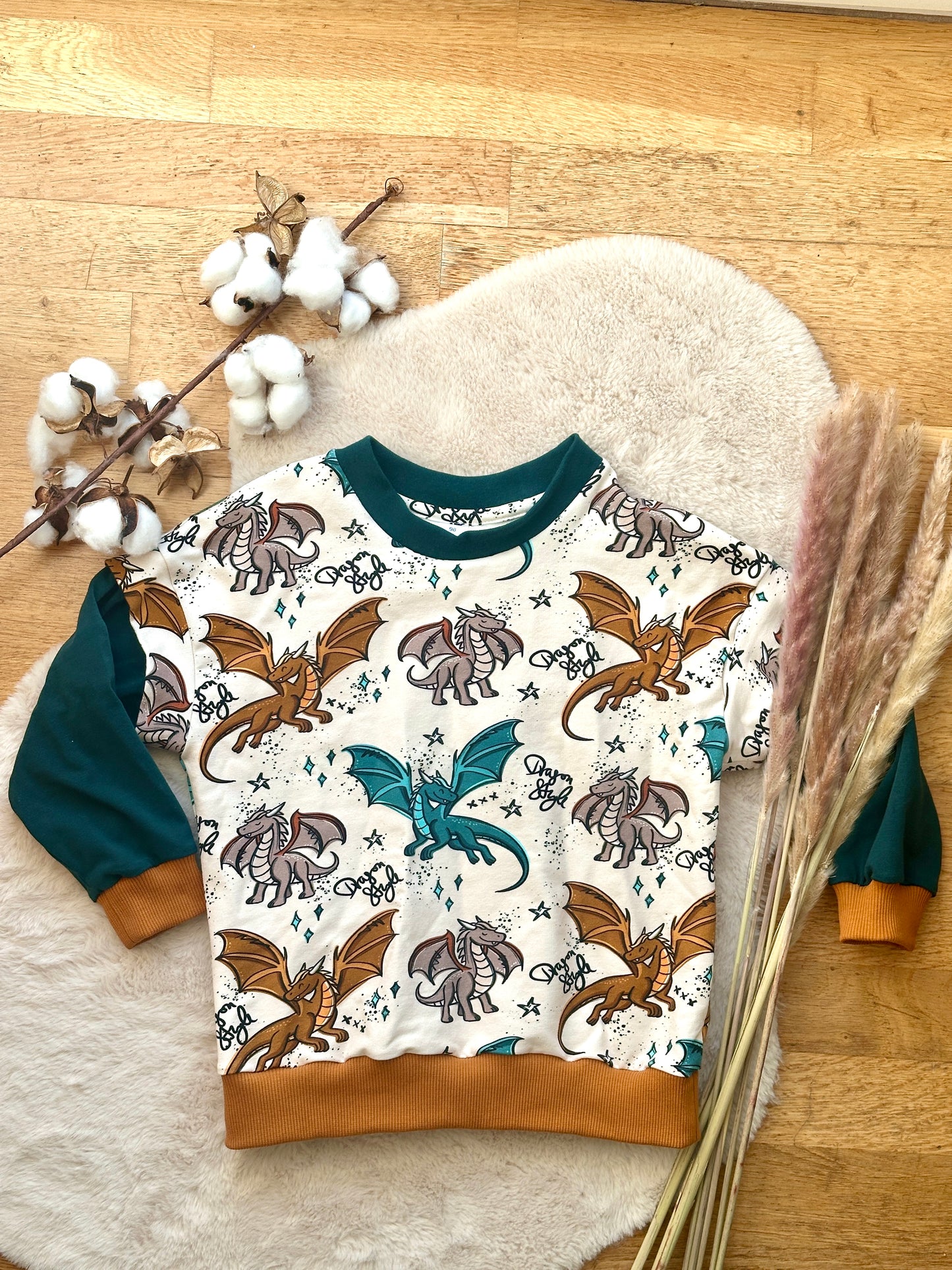 04 | SWEATER | Layered Sweater Drachen | Bio | Größe 98