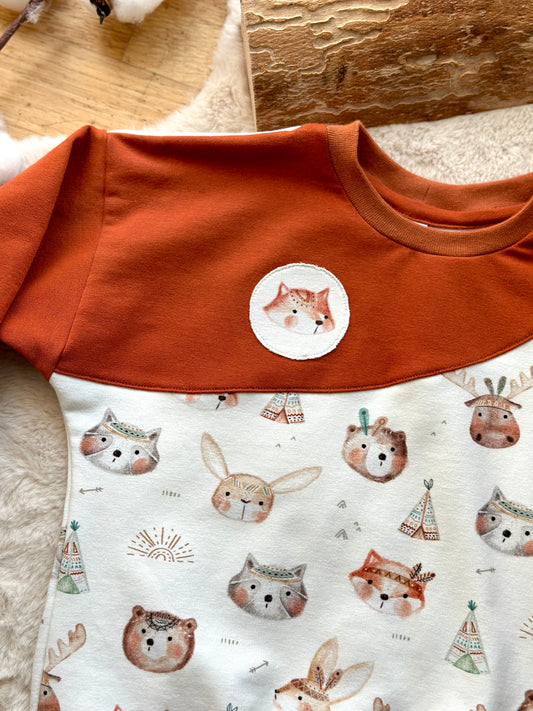Oversized Sweater Waldtierfreunde Fuchs | Bio | Größe 92