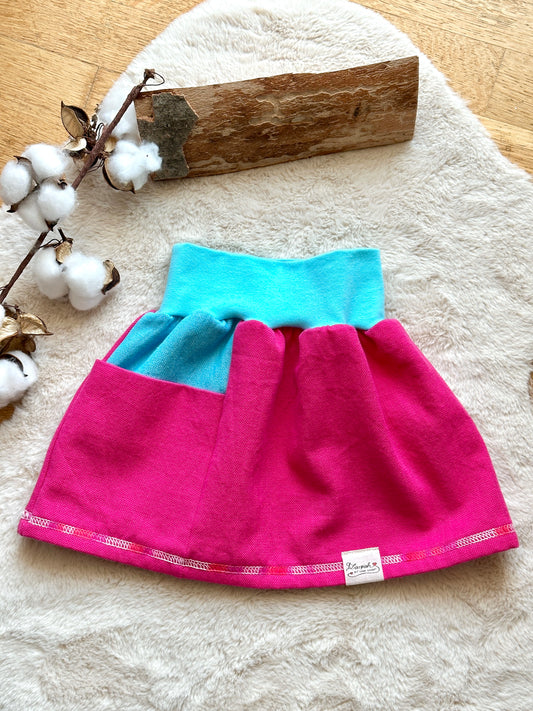 Mädchen Rock rosa-blau | Bio | Größe 98